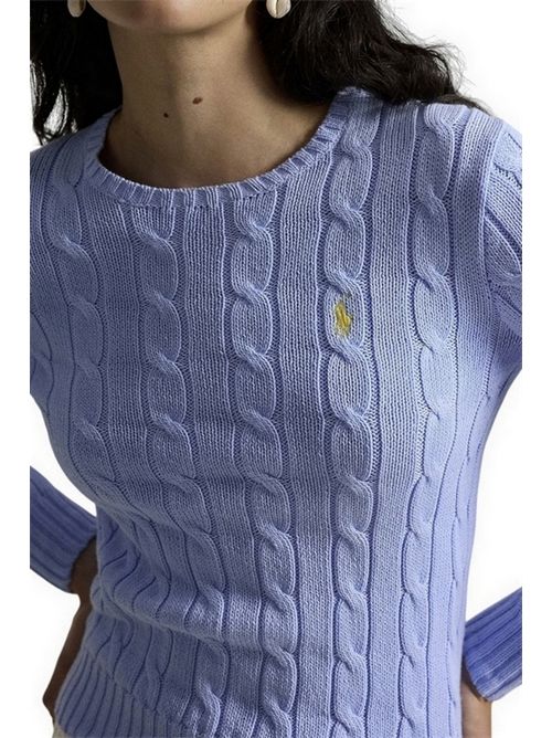 girocollo donna a trecce azzurro Ralph Lauren | 211971869512